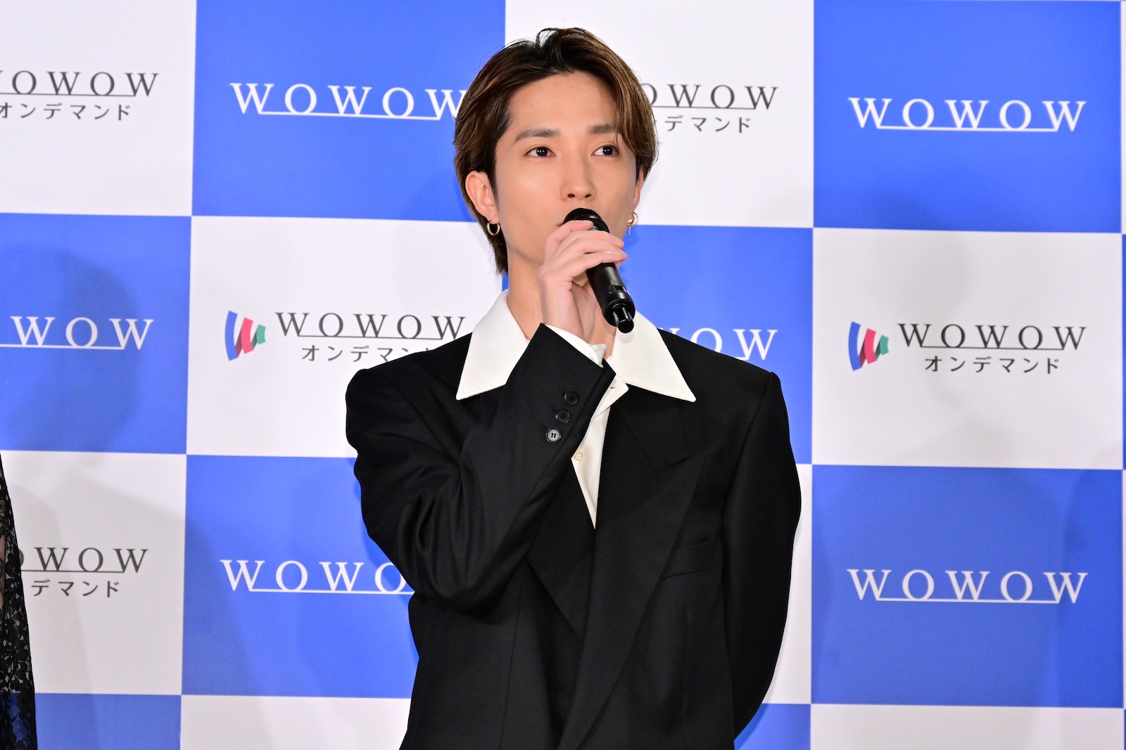  『連続ドラマＷ I, KILL』の完成報告会に出席した田中樹（SixTONES）