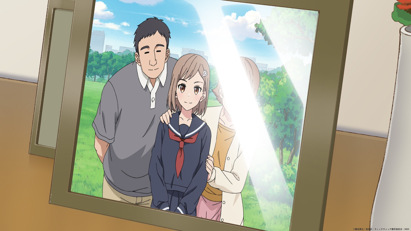 アニメ『ウィッチウォッチ』に登場する南伽羅とその家族の写真